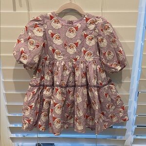 Pink Chicken Santa Dress in Lavender